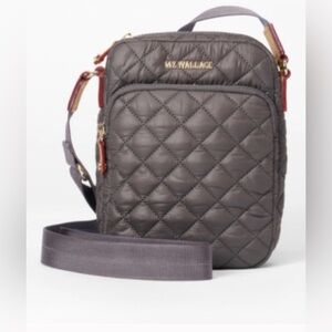 MZ Wallace Quilted Crossbody Bag in Charcoal